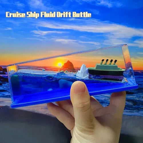 One Piece Going Merry Floating, Thousand Sunny Ship in Fluid Liquid Desk Decor