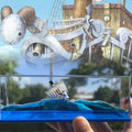 One Piece Going Merry Floating, Thousand Sunny Ship in Fluid Liquid Desk Decor